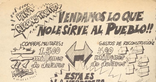 Vendamos lo que no le sirve al pueblo : para reconstruir, coordina Partido Humanista, 1983-1988