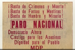 Basta de crímenes y muerte, 1983-1988
