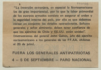 Fuera los Generales antipatriotas, 1983-1988