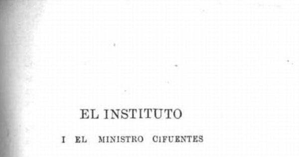 El Instituto i el Ministro Cifuentes