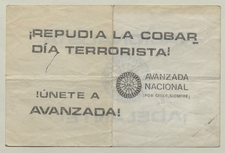 Repudia la cobardía terrorista, 1983-1988
