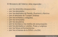 El Ministerio del Interior debe responder, 1983-1988