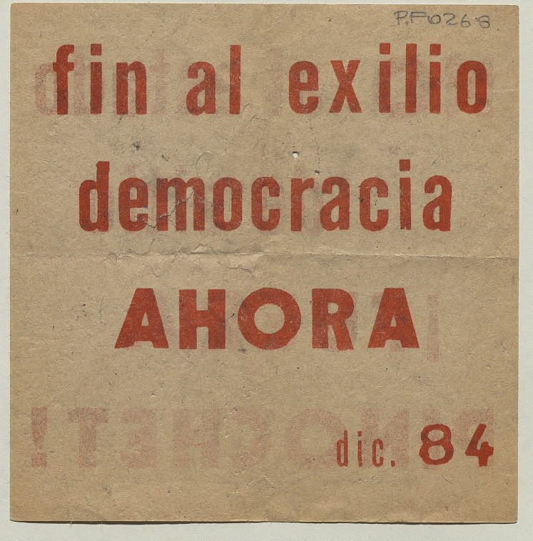 No al estado de Sitio, 1983-1988