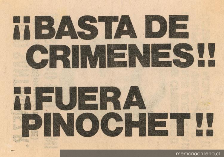 Basta de crímenes, 1983-1988