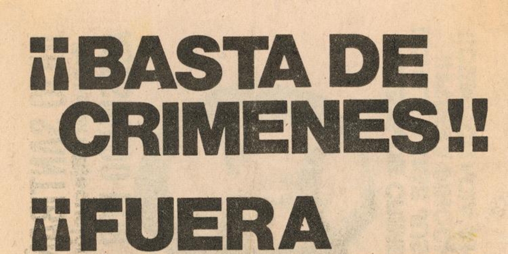 Basta de crímenes, 1983-1988