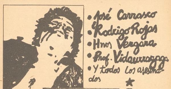 José Carrasco, Rodrigo Rojas, Hnos. Vergara, Prof. Vidaurragaga y todos los asesinados, 1983-1988