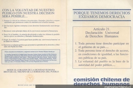 Porque tenemos derechos exijamos democracia, 1983-1988