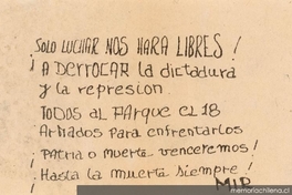 Sólo luchar nos hará libres, 1983-1988