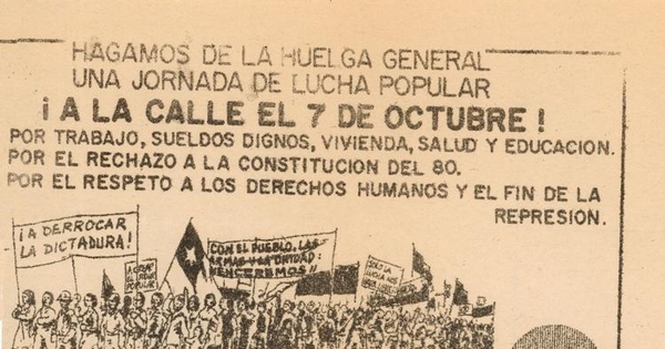 ¡A la calle el 7 de octubre!, 1983-1988