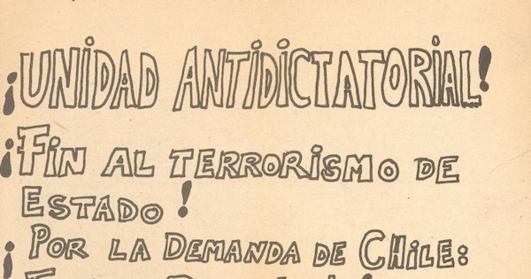 Unidad antidictatorial, 1983-1988