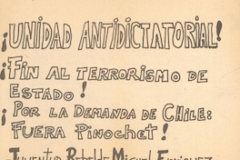 Unidad antidictatorial, 1983-1988