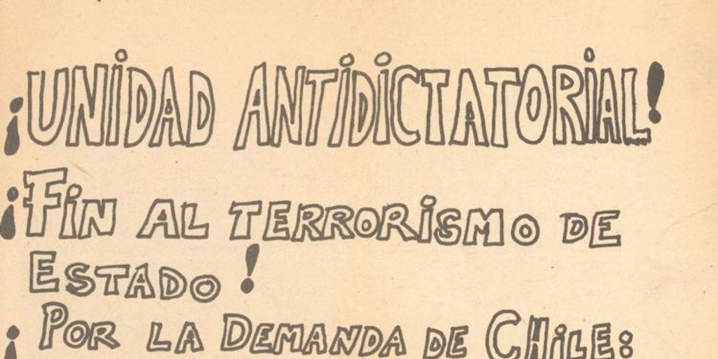 Unidad antidictatorial, 1983-1988