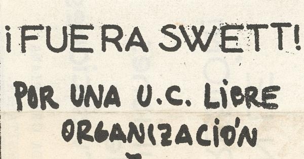 Fuera Swett : por una UC libre, 1983-1988