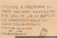 Todos a preparar el paro, 1983-1988