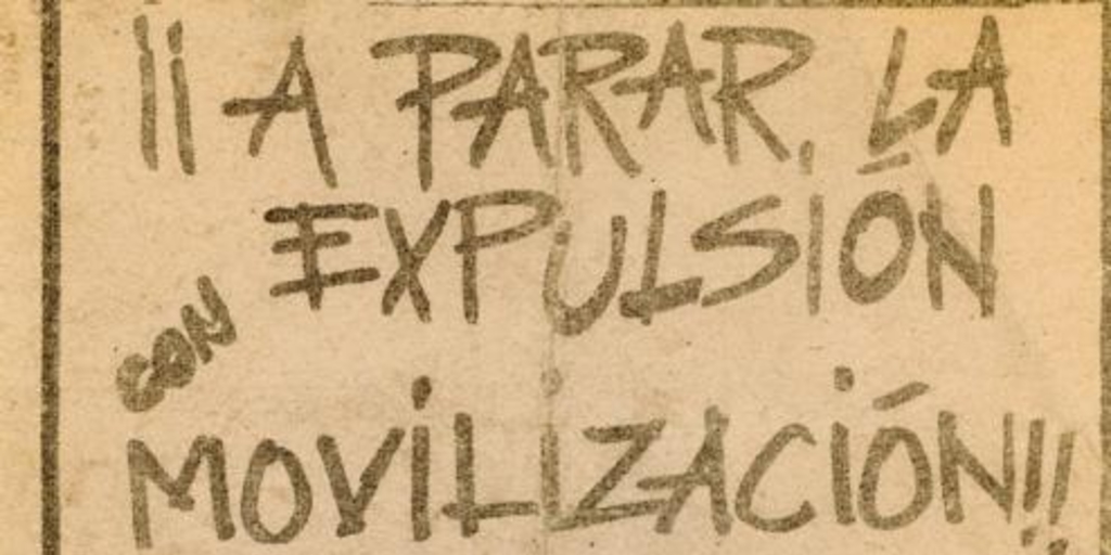 A parar la expulsión, 1983-1988