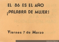 Palabra de mujer, 7 de marzo 1986