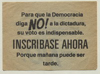 Para que la democracia diga No, 1988