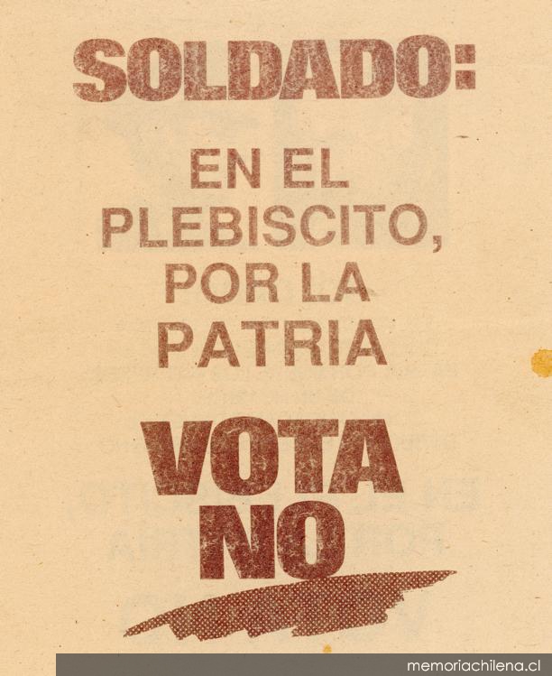 Por la patria, vota No, 1988