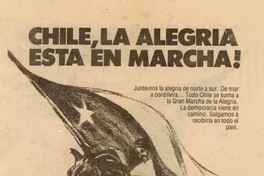 Chile, la alegría está en marcha, 1 de octubre 1988
