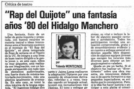 "Rap del Quijote" una fantasía años '80 del hidalgo manchero