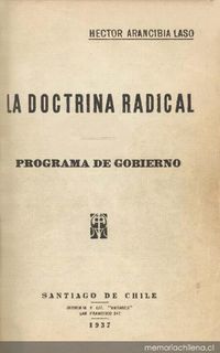 La doctrina radical : programa de gobierno