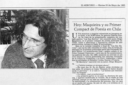 Hoy : Maquieira y su primer compact de poesía en Chile