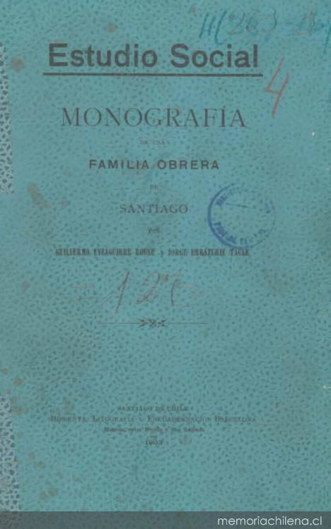Monografía de una familia obrera de Santiago