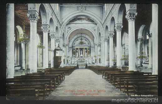 Interior de la Recoleta Domínica, finales del siglo 19