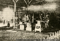 Hornos de fundición de la Fábrica Nacional de Vidrios, 1903