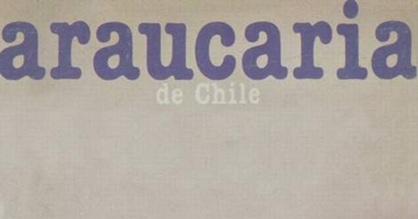 Araucaria de Chile, Nº 16, 1981