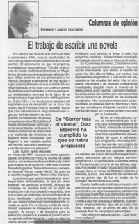 El trabajo de escribir una novela