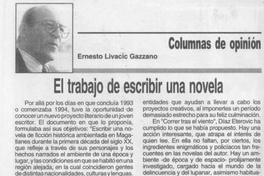 El trabajo de escribir una novela