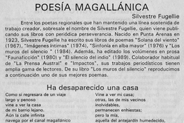 Poesía magallánica : Silvestre Fugellie