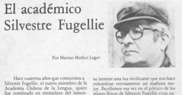 El académico Silvestre Fugellie