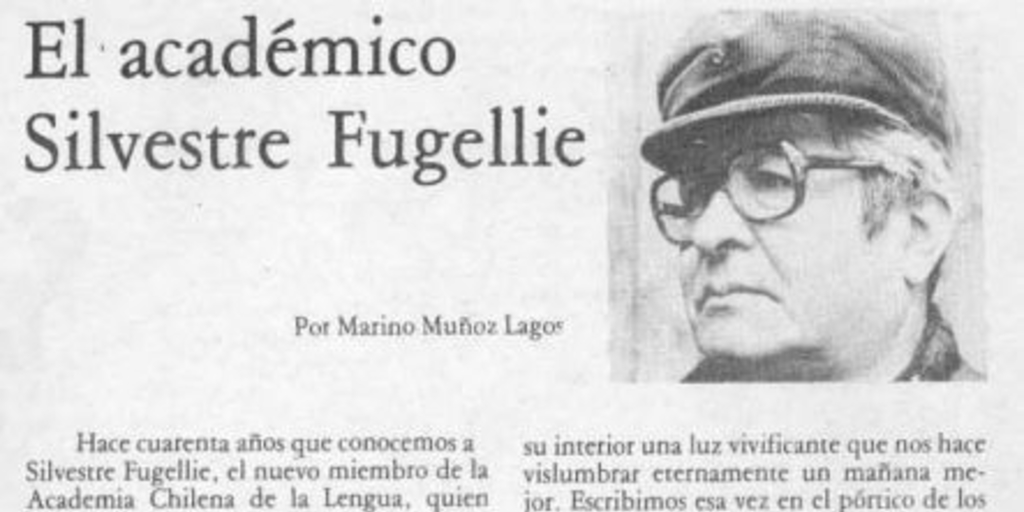 El académico Silvestre Fugellie