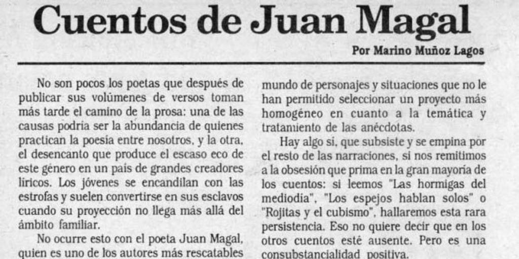 Cuentos de Juan Magal