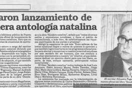 Efectuaron lanzamiento de la primera antología natalina