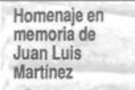 Homenaje en memoria de Juan Luis Martínez
