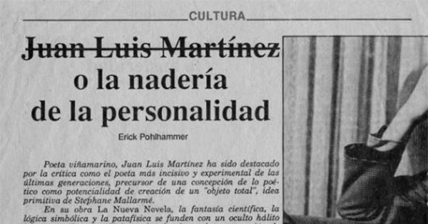 Juan Luis Martínez o la nadería de la personalidad