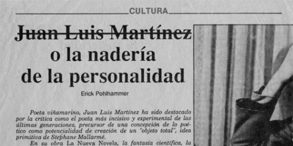 Juan Luis Martínez o la nadería de la personalidad