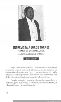 Entrevista a Jorge Torres