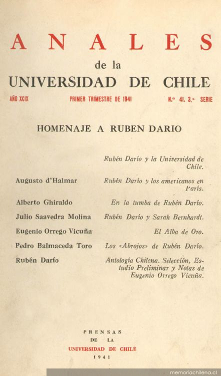 Cartas de Pedro Balmaceda a Rubén Darío