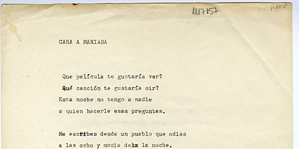 Carta a Mariana [manuscrito]