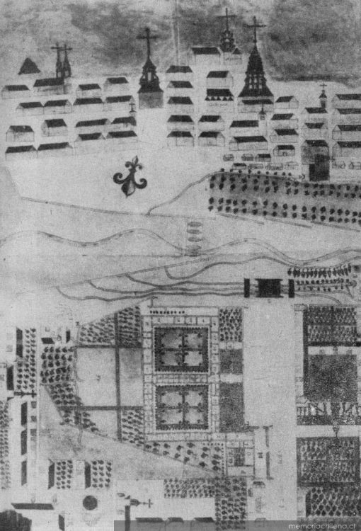 Plano del Monasterio del Carmen de San Rafael o Carmen Bajo fundado por el Corregidor don Luis Zañartu, 1963