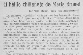 El hálito chillanejo de Marta Brunet