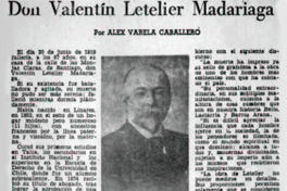 Don Valentín Letelier Madariaga