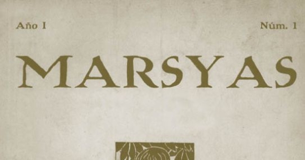 Marsyas : nº 1, 1927