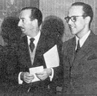 Carlos Riesco con René Amengual, 1953
