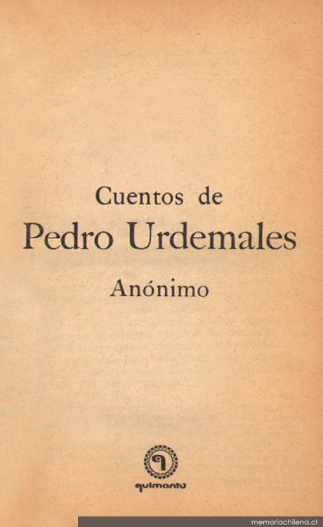 Cuentos de Pedro Urdemales