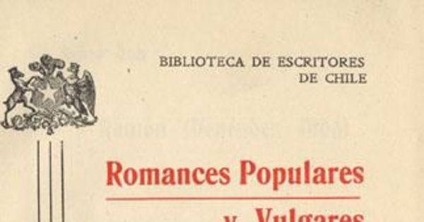 Romances populares y vulgares